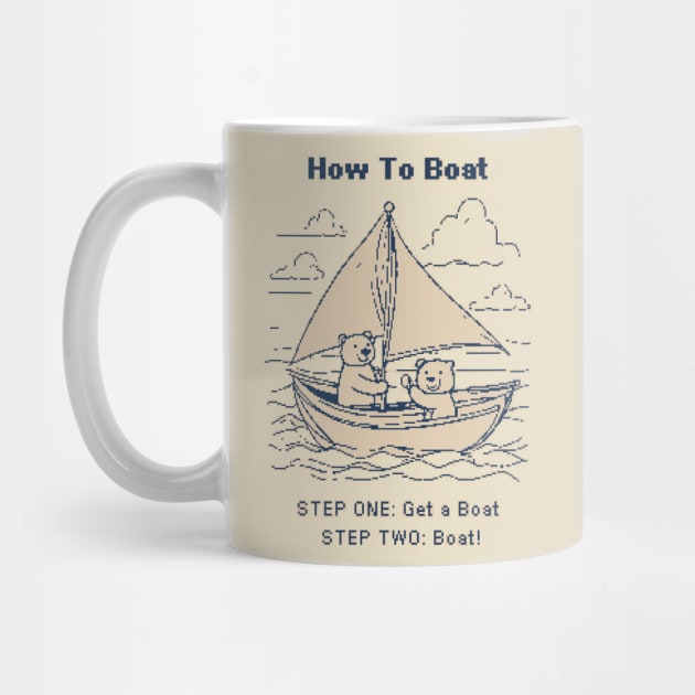 How To Boat - 1bit Pixelart by pxlboy